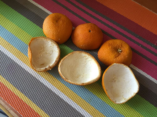 Réutiliser des peaux d'oranges