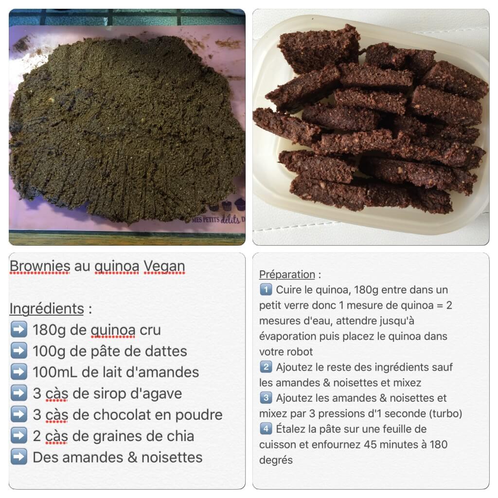 Recette de brownies vegan au quinoa