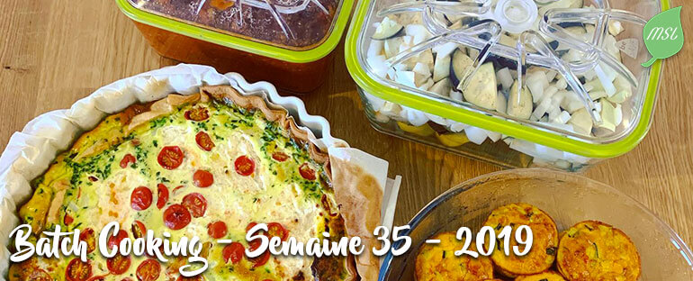 Batch Cooking - Semaine 35 - 2019